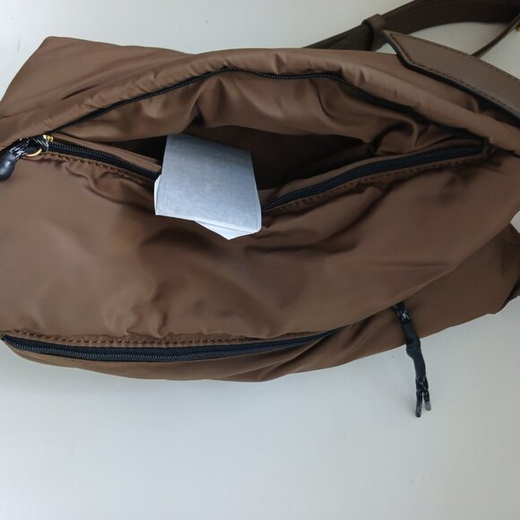 RAG & BONE Revival Sling Bag Puffer Brown & Gold Hardware - Picture 4 of 4